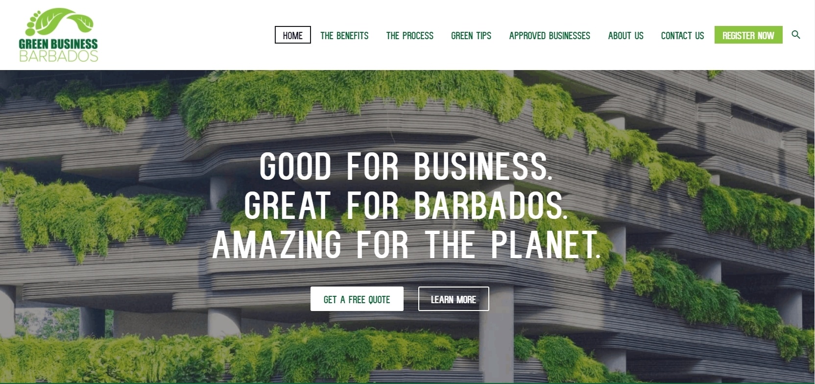 Web Development by Kemar Miller for Green Business Barbados